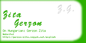 zita gerzon business card